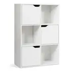 6 Cubes Wood Storage Shelves Organization - Color: White