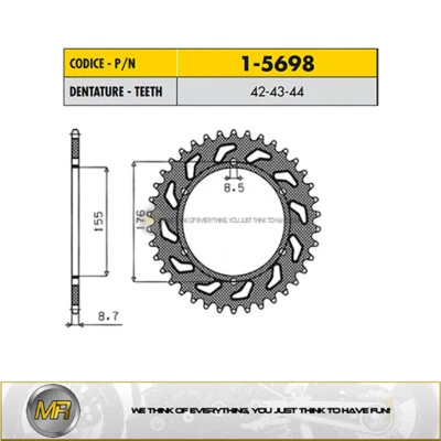 FOR TRIUMPH SPEED TRIPLE R ABS 1050 2015 2016 2017 REAR SPROCKET 530 - 42 TEETH
