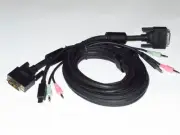[ConnectPRO] SDU-06A - 6 ft DVI-I/USB AUDIO 3 in one KVM Cable Ferrite Core
