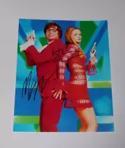 AUSTIN POWERS MIKE MYERS & HEATHER GRAHAM 8x10 RARE CAST HAND SIGNED PHOTO COA
