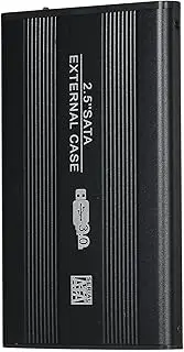 USB3.0 Portable Hard Disk Case 2.5 inch External HDD/SSD Enclosure USB3.0 High- Transmission Al num Alloy Shell Black Black