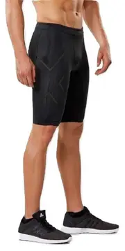 2XU MCS Run Mens Compression Shorts - Blk/Brf - M