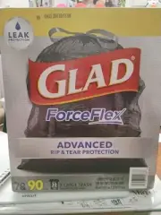 glad force flex trash bag Black 90 Bags