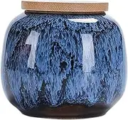 Tea jar Ceramic jar Boutique Ceramic Tea Caddy Travel Portable Coffee-Proof Jars Nut Airtight Cans Home Kitchen Spice Storage Container Jar