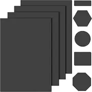 Jetec 4 Pcs Non Slip Furniture Pads 6 x 4 Inch Non Skid Self Adhesive Rubber Pads Black DIY Stickers Floor Protectors for Floors Furniture and Home Appliances