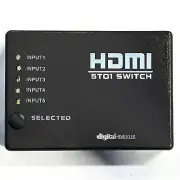 5 Port 1080P Video HDMI Switch Switcher Splitter for HDTV DVD PS3+ IR Remote