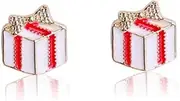 Christmas s925 Sterling Silver Stud Earring Cute Santa Claus Snowflake Earrings Mini Ear Jewelry/Gift/As Shown