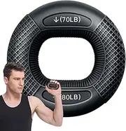 Hand Grip Strengthener, Exercise Finger Ring, Silicone Finger Ring, Silicone Finger Trainer Ring, Forearm Strengthener Silicone Rings for Rock Climbing, Fitness, Increase Strength,Stress Relief, Black