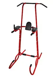 Red Multi-Exercise Pull-up Bar Training Tower