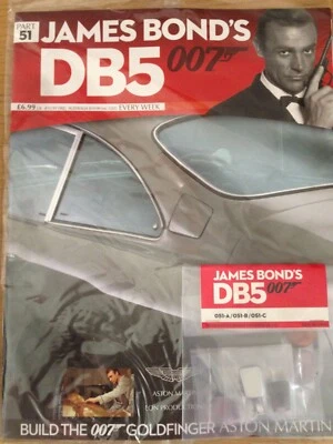 EAGLEMOSS 1/8 BUILD JAMES BOND 007 ASTON MARTIN DB5 ISSUE 51 NEW SEALED WITH MAG