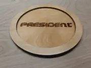 1X President CB Engraved D-104 Microphone Coaster