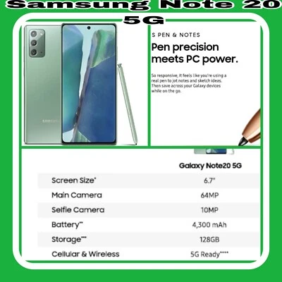 Pending-Samsung Galaxy Note20 5G SM-N981U - 128GB - Mystic Green (AT&T)