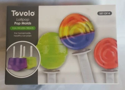 Tovolo Lollipop Pops Molds for Homemade Healthy Ice Pops - BPA Free - Set of 4