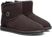 [UGG AUSTRALIAN SHEPHERD] UGG Boots Women Premium Double Face Sheepskin Mini Bailey Button Water Resistant Boots