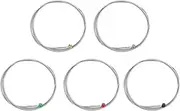 5Pcs Colourful Ball End Bass String Set, G D A E B 5 Notes, Premium Metal Material, Easy Carrying, Better Sound Quality, Ideal for Beginners and Professionals