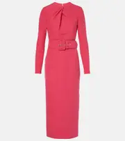 [Safiyaa] Safiyaa Belted midi dress AU 14 pink