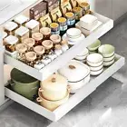 Kitchen Cabinet Pull Out Slide Drawer Shelf Organiser Rack Storage Expandable
