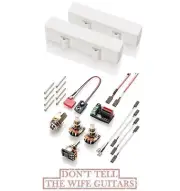EMG JCS SET WHITE PICKUPS FOR J JAZZ BASS CERAMIC & STEEL MAGNETS POTS & WIRING