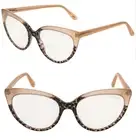 TOM FORD TF5674B 055 Coral Animal Print Blue Block Optical Style Eyeglasses 5674