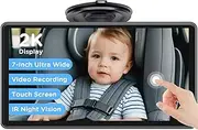 7" Touchscreen Baby Car Mirror, Baby Car Camera HD 1440P, View Infant in Rear Facing Seat with 150°Wide Angle, Night Vision, Easy Setup, Fits Most Cars