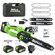 Cordless Chainsaw 12 Inch, 1000W Brushless Handheld Chain Saw w/ 2 x 4.0Ah Re...