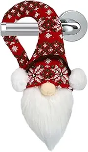 Christmas Door Handle Ornament,Faceless Dwarf Stuffed Door Knob Decor - Soft Swedish Nisse Gnome Plush, Party Supplies Home Decor for Door Window Cabinet Fireplace