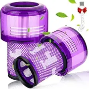 [Nivaobi] 2 Pack Filters for Dyson V12 Detect Slim Absolute Vacuum Cleaner, Washable Replacement Parts Filter Accessories for Dyson V12 Slim Filter with Cleaning Brush, Replacement No. #971517-01
