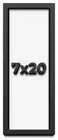 7x20 Shadow Box Frame Black | 1 inches Deep Real Wood Contemporary Shadowbox Dis