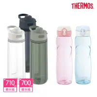 在飛比找momo購物網優惠-【THERMOS膳魔師】獨家2入_彈蓋輕水瓶710ml+70