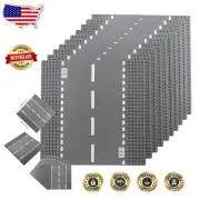 10 Straight Road Plates, 25 x 25 cm - Compatible with Major Building Brands