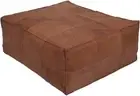Footrest Handcrafted Genuine Unstuffed Pouffe Ottoman Leather Moroccan 30'' Boho