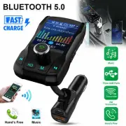 Car Wireless FM Transmitter Adapter 3USB Charger AUX Hands-Free for Bluetooth