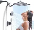 Cabezal De Ducha Tipo Lluvia De 10" Con Rociador De Mano Combinado