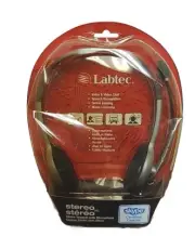 VTG Labtec Stereo 342 Silver/Black Headband Headset w Microphone NEW & SEALED