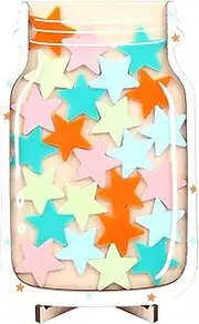 Cozioz Reward Jar with Stars, Incentive Jar for Behavior, Star Collect Jar Reward System for Classroom, Teacher & Parent Use