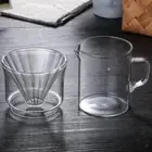 1pc 400ml Glass Coffee Dripper Cup Reusable 1-2 Cups Coffee Jug BPA Free