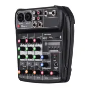 AI-4 Compact Mixing Console Digital Audio Mixer 4-Channel BT MP3 USB Input +48V