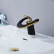 Bathroom Sink Faucet - Waterfall Painted Finishes Centerset Single Handle One HoleBath Taps
