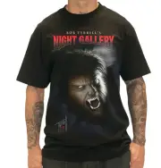 Sullen Wolfman by Bob Tyrell Mens Black T Shirt Tattoo Urban Streetwear
