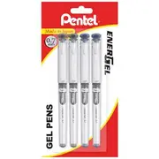 Pentel Energel BL17 Gel Pens 0.7mm Assorted 4 Pack