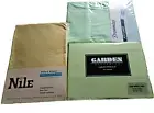 LOT x 3 NEW & SEALED KING SINGLE BED SHEETs - GREEN & LEMON 2 FITTED 1 FLAT