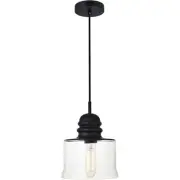 Living District LD2253BK Kenna 1 Light 7 inch Black Pendant Ceiling Light