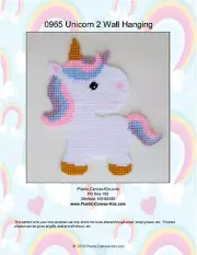 Unicorn 2 Wall Hanging-Plastic Canvas Pattern or Kit