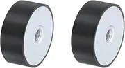 uxcell 2Pcs 50 x 20mm M10 Female Thread Rubber Mounts, Vibration Isolator, Replaces Anti Vibration Pads Flat Silent Block Base Block