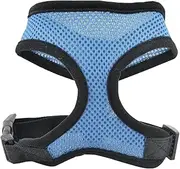 Air Mesh Dog Harness - All Weather Mesh Vest Harness for Small and Medium Dogs - Pet Dog Cat Puppy Soft Leash Vest Mesh Breathe Adjustable Harness Braces Clothes (Blue) (M)