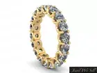 4.50ct Lab-Created Diamond Shared U-Prong Set Eternity Band Ring 14k Gold FG VS