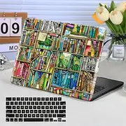 Funut Compatible with MacBook Pro 13 inch Case M2 2024 2023 2022-2016 A2338 M1 A2251 A2289 A2159 A1989 A1708 A1706, Classic Printed Plastic Hard Shell Cover & Keyboard Cover,Bookshelf