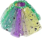 [Ipetboom] Glitter Tulle Skirt for Women Sparkling Sequin Tutu Skirt for Carnival Parties Dance Performances Comfortable Elastic Waist Vibrant Colors for Festive Outfits