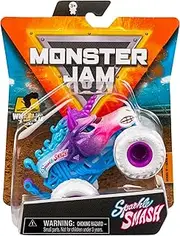 Monster Jam 2021 Spin Master 1:64 Diecast Monster Truck with Wheelie Bar: Crazy Creatures Sparkle Smash