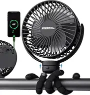 Portable Stroller Fan, Use As Power Bank, 65H 12000mAh Battery Operated Fan Flexible Tripod Baby Car Seat Fan, Personal Mini Handheld/Desk/Small Clip On Fans For Stroller, Carseat, Beach, Bed, Camping